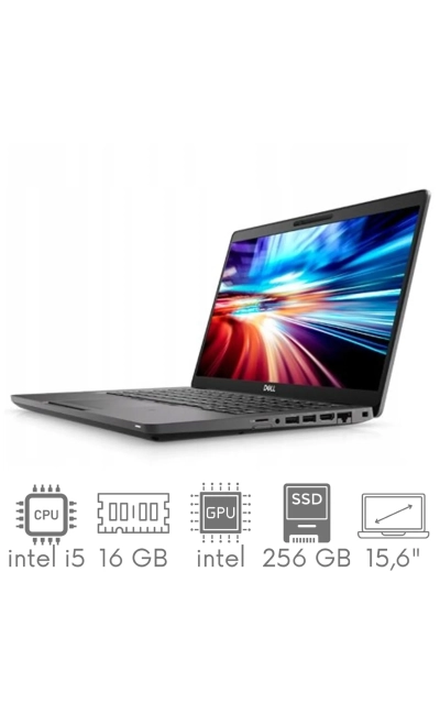 Dell Latitude 5501 i5-9300H 16GB 256GB SSD 15,6" FHD 1920x1080 matt WiFi BT Kam Win11Pro GW12mc