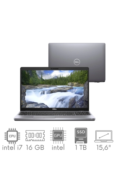 Dell Latitude 5511 i7-10850H 16GB 1TB SSD 15,6" FHD 1920x1080 WiFi BT Kam Win11Pro GW12mc