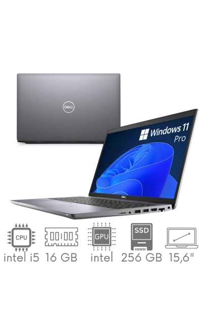 Outlet Dell Latitude 5520 i5-1135G7 16GB 256GB SSD 15,6" Full HD 1920x1080 Intel IRIS Xe WiFi BT Kam Win11Pro GW12mc