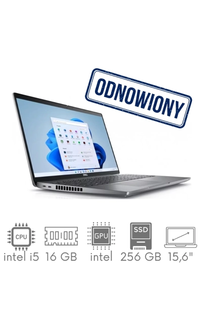 Dell Latitude 5520 i5-1135G7 16GB 256GB SSD 15,6" FHD 1920x1080 matt Intel IRIS Xe WiFi BT Kam Win11pro klaw.PL GW12mc