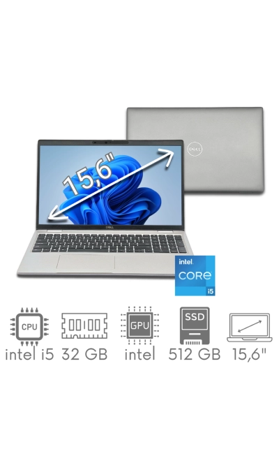 Dell Latitude 5520 i5-1135G7 32GB 512GB SSD 15,6" FHD 1920x1080 matt Intel IRIS Xe WiFi BT Kam Win11pro klaw.PL GW12mc
