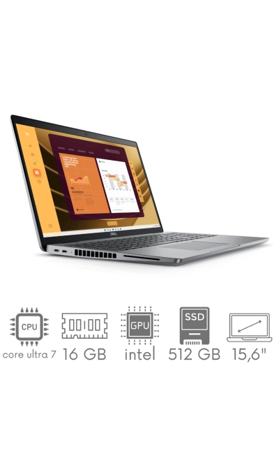 Dell Latitude 5550 Core Ultra 7 155U 16GB 512SSD 15,6" FHD 1920x1080 WiFi BT Kam Win11Pro GW12mc