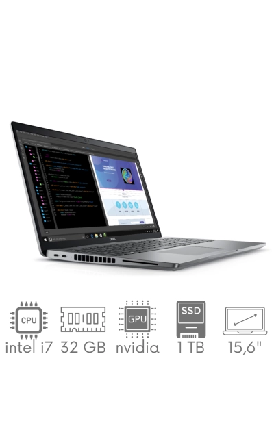 Stacja Robocza Dell Precision 3580 i7-1370P 32GB 1TBSSD 15,6" FHD 1920x1080 RTX A500 4GB WiFi BT Kam Win11Pro GW12mc