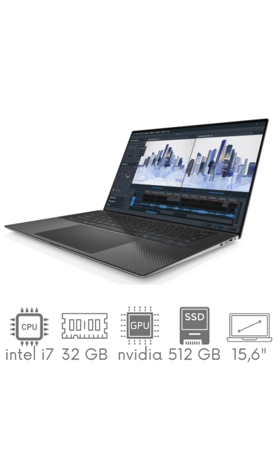 DELL Precision 5560 i7-11800H 32GB 512 SSD 15,6" FHD+ 1920x1200 Nvidia RTX A2000 4GB WiFi KAM BT Win11Pro GW12mc