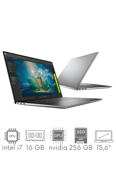 Stacja Graficzno-Robocza DELL Precision 5570 i7-12800H 16GB 256 SSD 15,6" FHD+ 1920x1200 RTX A1000 4GB WiFi BT KAM Win11Pro Gw12Mc