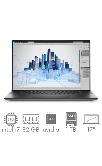 DELL Precision 5760 i7-11850H 32GB 1TB SSD 17" FHD+ 1920x1200 NVIDIA RTX A3000 6GB Kam WiFi BT Win11Pro gw12mc