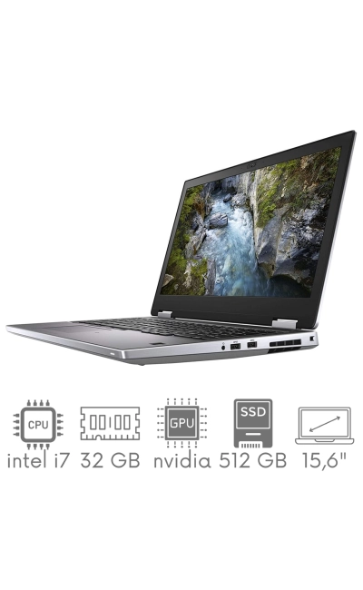 Stacja Graficzno-Robocza Dell Precision 7540 i7-9750H 32GB 512 SSD 15,6" 4K UHD 3840x2160 Quadro RTX3000 6GB WiFi BT Win11Pro Gw12MC