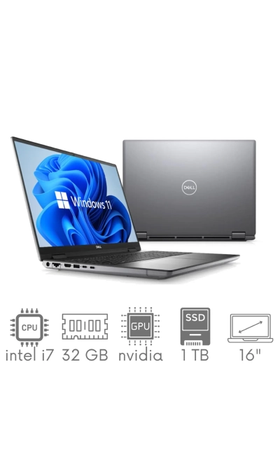 Stacja Graficzno-Robocza DELL PRECISION 7670 i7-12850HX 32GB 1TB SSD 16" FHD+ 1920x1200 NVIDIA RTX A1000 4GB KAM WiFi BT W11Pro gw12mc