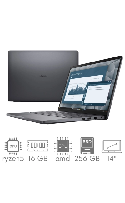 Dell Pro 14 PC14255 Ryzen 5 220 16GB 256 SSD 14" FHD+ 1920x1200 WiFi BT Kam Win11Pro Gw12mc