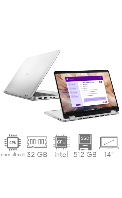 2w1 Dell Pro 14 Plus PB14250 Ultra 5 238V 32GB 512SSD 14" FHD+ 1920x1200 x360 WiFi BT Kam Win11Pro Gw12mc