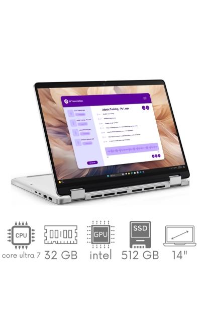 2w1 Dell Pro 14 Plus PB14250 Ultra 7 255U 16GB 512SSD 14" FHD+ 1920x1200 x360 WiFi BT Kam Win11Pro Gw12mc