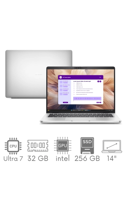 Dell Pro 14 Plus PB14250 Ultra 7 268V 32GB 256 SSD 14" FHD+ 1920x1200 WiFi BT Kam Win11Pro Gw12mc