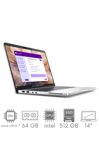 Dell Pro 14 Plus PB14250 Ultra 7 255U 64GB 512SSD 14" FHD+ 1920x1200 WiFi BT Kam Win11Pro Gw12mc