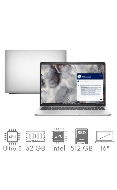 Dell Pro 16 Plus PB16250 Ultra 5 238V 32GB 512SSD 16" FHD+ 1920x1200 WiFi BT Win11Pro Gw12mc