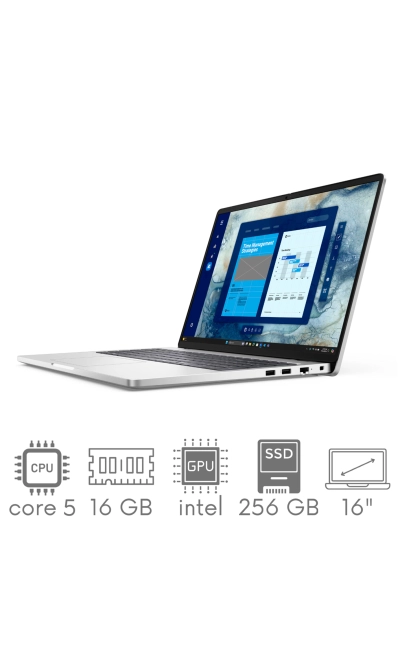 Dell Pro 16 PC16250 Core 5 120U 16GB 256SSD 16" FHD+ 1920x1200 WiFi BT Kam Win11Pro Gw12mc