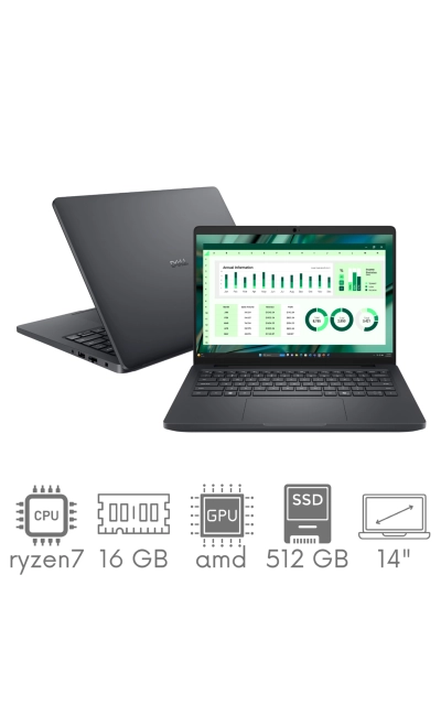 Dell Pro Max 14 MC14255 Ryzen AI 7 Pro 350 16GB 512 SSD 14" FHD+ 1920x1200 WiFi BT KAM Win11Pro Gw12mc