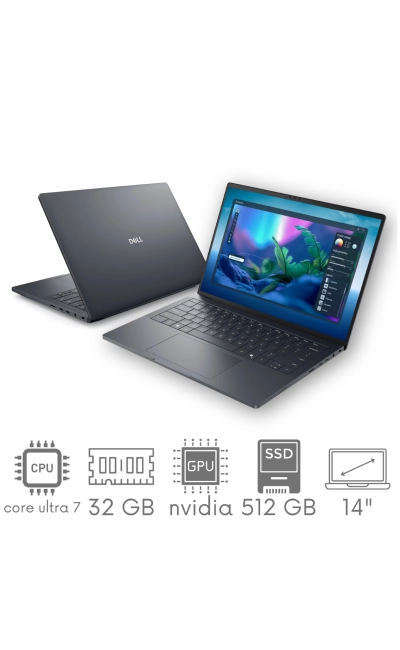 Dell Pro Max 14 Premium MA14250 Ultra 7 265H 32GB 512 SSD 14" FHD+ 1920x1200 RTX Pro 1000 8GB WiFi BT KAM Win11Pro Gw12mc