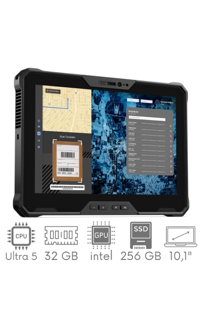 Tablet Dell Pro Rugged 10 RA00260 Ultra 5 238V 32GB 256 SSD 10,1"  FHD+ 1920x1200 Mat Skaner 2D Win11Pro KAM WiFi BT Gw12mc