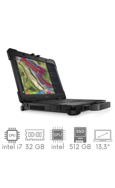 Pancerny DELL Latitude 7330 RUGGED i7-1185G7 32GB 512 SSD 13,3" FHD 1920x1080 Dotyk Modem 5G WWAN Kam WiFi BT Win11Pro Gw12mc