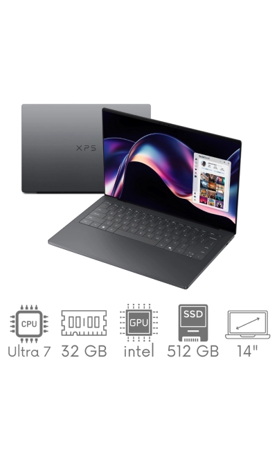 Dell XPS 14 (2026) DA14260 Ultra X7 358H 32GB 512 SSD 14" OLED 2,8K 2880×1800 120Hz WiFi BT Kam Win11 PL Gw12mc