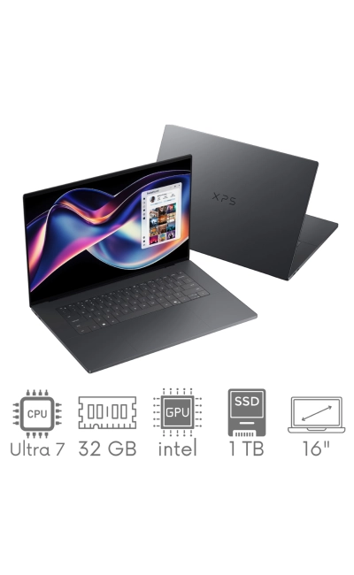 Dell XPS 16 (2026) DA16260 Ultra X7 358H 32GB 1TB SSD 16" OLED 3,2K 3200×2000 120Hz WiFi BT Kam Win11 PL Gw12mc