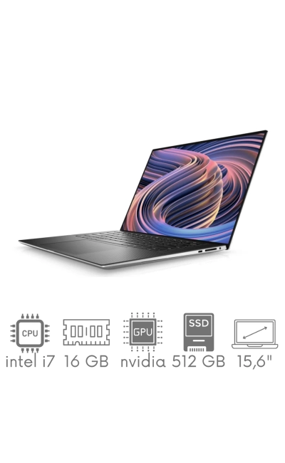 Ultrabook Dell XPS 9510 i7-11800H 16GB 512 SSD 15,6" 4K UHD+ 3840x2400 RTX 3050Ti 4GB WiFi BT Kam Win11 Gw12mc
