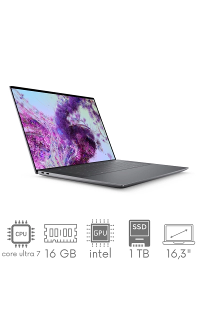 Dell XPS 16 9640 Ultra 7 155H 16GB 1TB SSD 16,3" FHD+ 1920x1200 120Hz WiFi BT Kam Win11 PL Gw12mc
