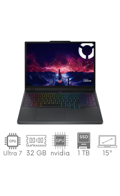 Lenovo Legion 5 Gen 10 15IAX10 Ultra 7 255HX 32GB 1TB SSD 15" WQXGA 2560x1600 165Hz OLED Geforce RTX 5070 8GB WiFi BT Kam Win11 GW12mc