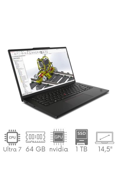 Stacja Robocza Lenovo ThinkPad P14s Gen 6 Ultra 7 255H 64GB 1TB SSD 14,5'' 3K 3072x1920 RTX Pro 500 6GB WiFi BT Kam Win11Pro GW12mc