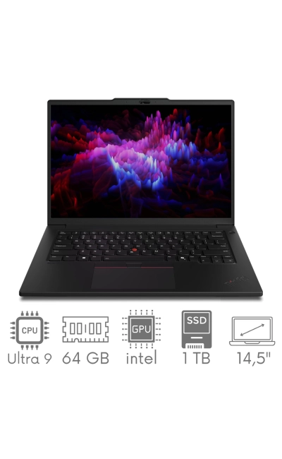 Stacja Robocza Lenovo ThinkPad P14s Gen 6 Ultra 9 285H 64GB 1TB SSD 14,5'' WQXGA 2560x1600 90Hz Intel Arc WiFi BT Kam Win11Pro GW12mc