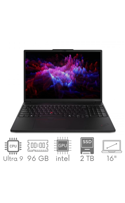 Stacja Robocza Lenovo ThinkPad P16s Gen 3 Ultra 9 185H 96GB 2TB SSD 16'' WUXGA FHD+ 1920x1200 WiFi BT Kam Win11Pro GW12mc