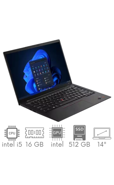 Lenovo ThinkPad X1 Carbon Gen 10 i5-1245U 16GB 512 SSD 14" 4K+ UHD 3840x2400 WiFi BT Kam Win11pro GW12mc