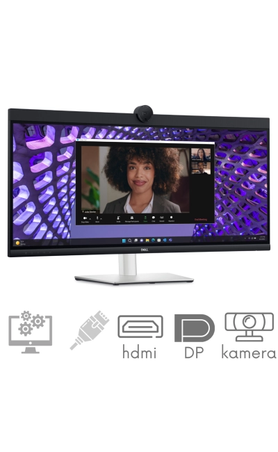 Dell Pro P3424WEB Plus - Zakrzywiony Monitor 34" WQHD 3440x1440 21:9 60 Hz Kamera IPS USB-C