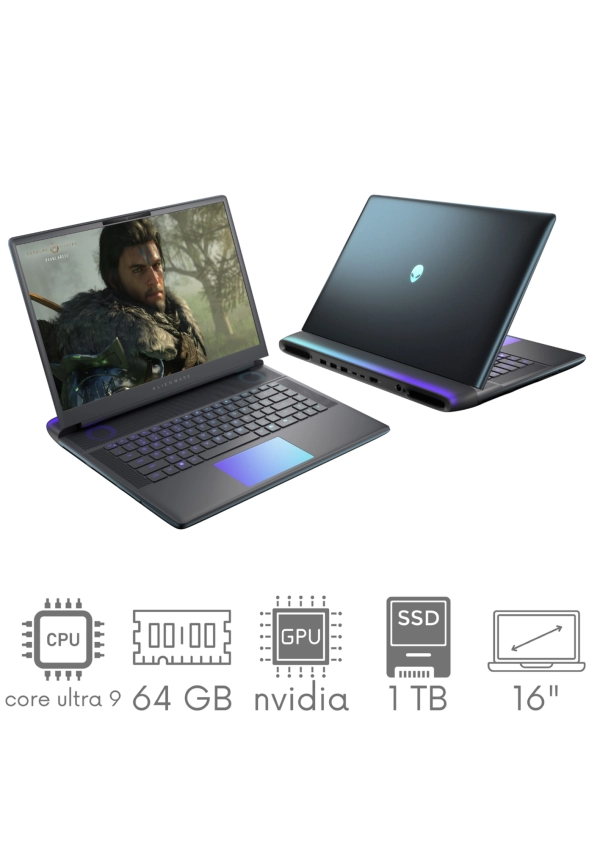 DELL Alienware 16 Area-51 AA16250 Ultra 9 275HX 64GB 1TB SSD 16" QHD+ 2560x1600 240Hz GeForce RTX5080 16GB WiFi BT Kam Win11 Gw12mc