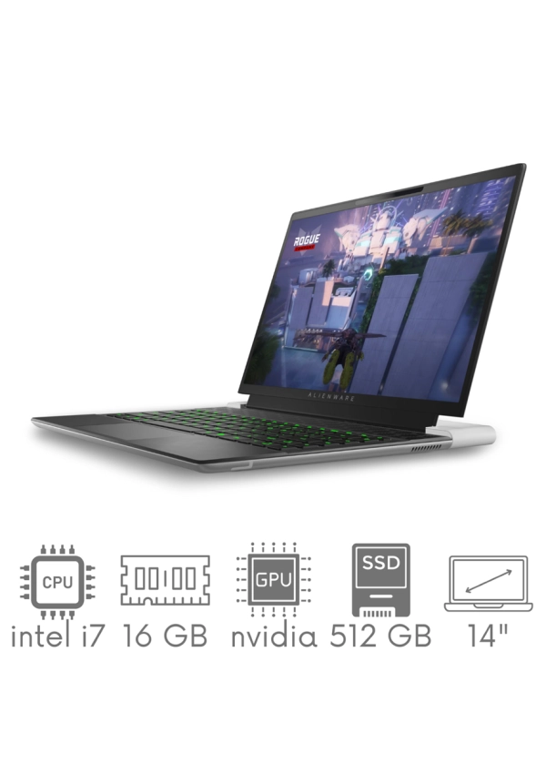 DELL Alienware X14 R2 i7-13620H 16GB 512 SSD 14” QHD+ 2560x1600 165Hz GeForce RTX 4050 6GB WiFi BT Kam Win11 Gw12mc