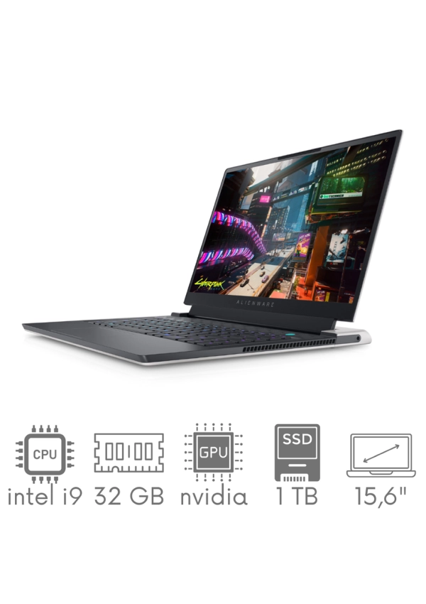 DELL Alienware X15 R2 i9-12900H 32GB 1TB SSD 15,6” QHD 2560x1440 240Hz GeForce RTX3080 16GB WiFi BT Kam Win11PL gw12mc