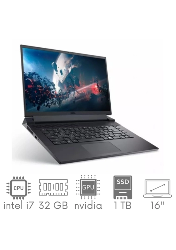 Gaming DELL Inspiron G16 7630 i7-13650HX 32GB 1TB SSD 16" QHD+ 2560x1600 240Hz matt GeForce RTX 4060 8GB WiFi BT KAM Win11 Gw12mc klaw.PL