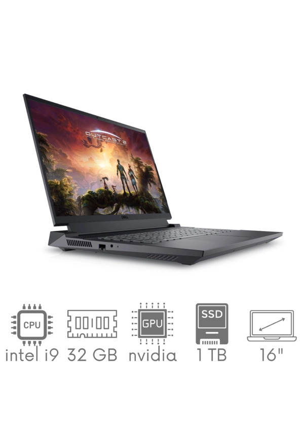 Gaming DELL Inspiron G16 7630 i9-13900HX 32GB 1TB SSD 16" QHD+ 2560x1600 240Hz matt GeForce RTX 4070 8GB WiFi BT KAM Win11 Gw12mc