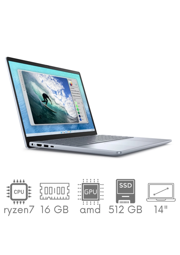 DELL Inspiron 5445 Ryzen 7 8840U 16GB 512GB SSD 14" FHD+ 1920x1200 KAM WiFi BT WIN11 GW12mc