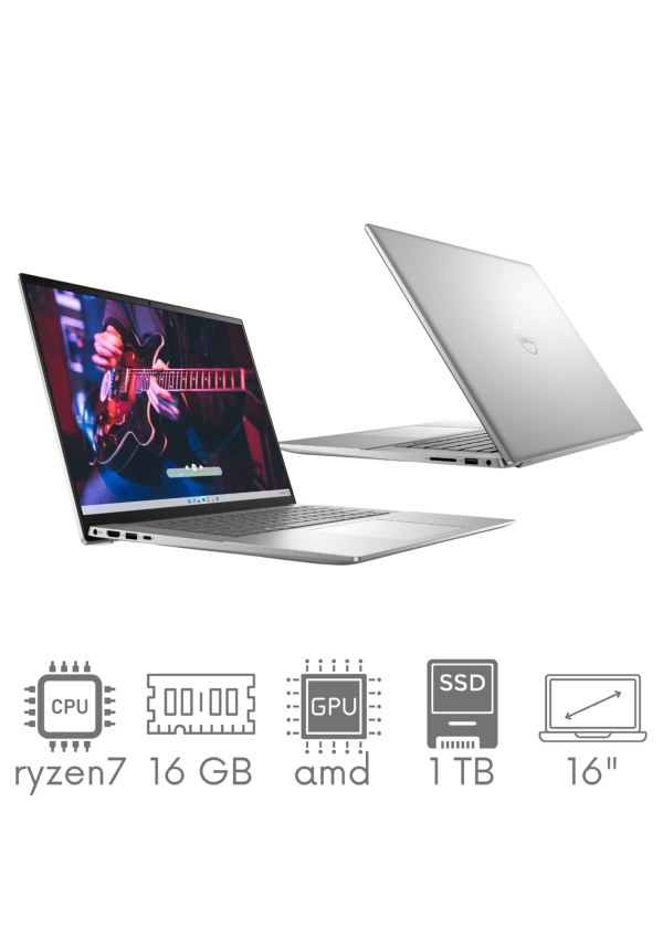 DELL Inspiron 5635 AMD Ryzen 7 7730U 16GB 1TB SSD 16" FHD+ 1920x1200 WiFi BT Kam Win11pl GW12mc
