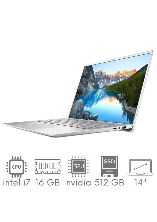 DELL Inspiron 7400 i7-1165G7 16GB 512 SSD 14,5" QHD+ 2560x1600 GeForce MX350 2GB Kam WiFi BT Win11PL Gw12mc