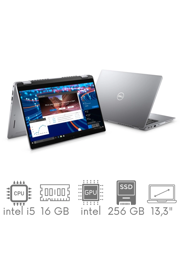 2w1 Dell Latitude 5320 i5-1145G7 16GB 256 SSD 13,3" FHD 1920x1080 KAM WiFi BT Win11pro GW12mc