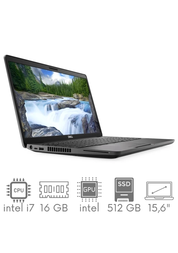 Dell Latitude 5500 i7-8665u 16GB 512GB SSD 15,6" FHD 1920x1080 WiFi BT Kam Win10Pro GW12mc