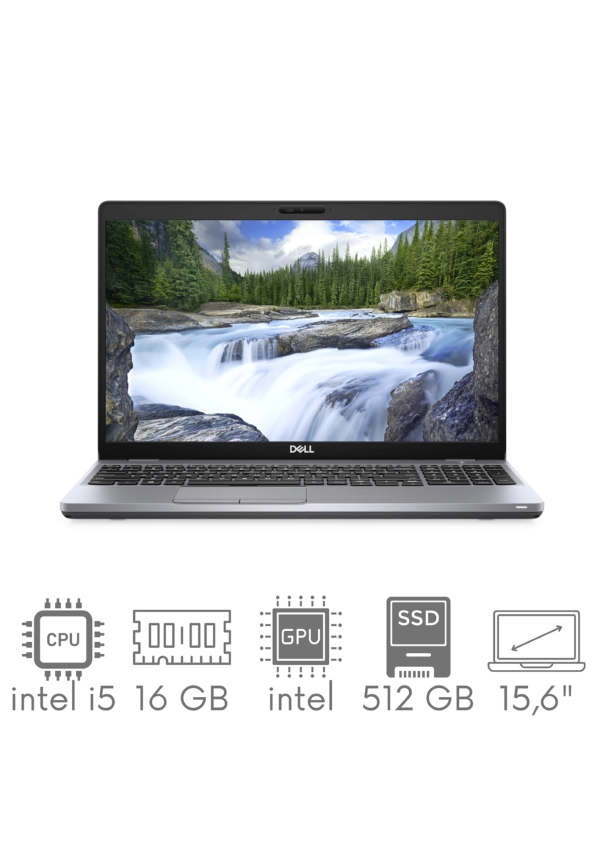 Dell Latitude 5510 i5-10210U 16GB 512SSD 15,6" FHD 1920x1080 WiFi BT Kam Win11Pro GW12mc