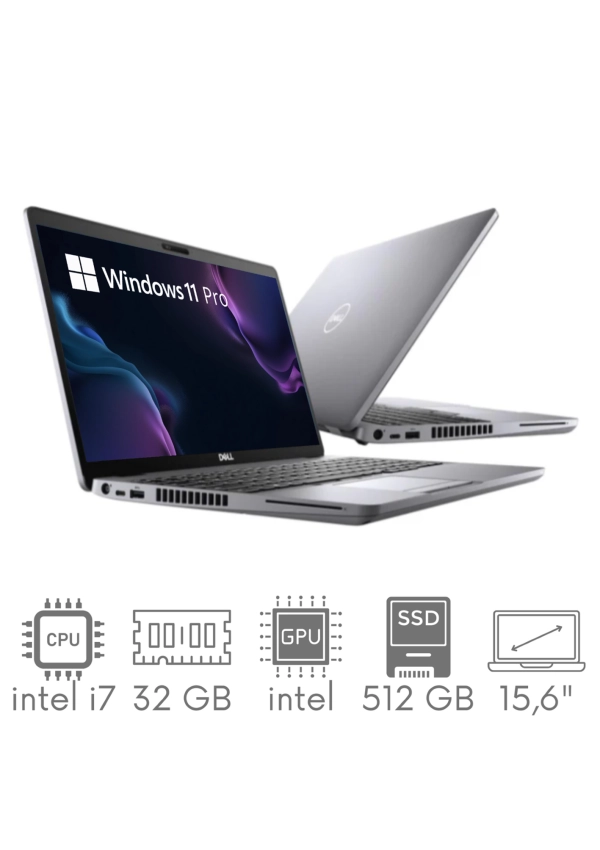 Dell Latitude 5510 i7-10610U 32GB 512SSD 15,6" FHD 1920x1080 WiFi BT Kam Win11Pro GW12mc