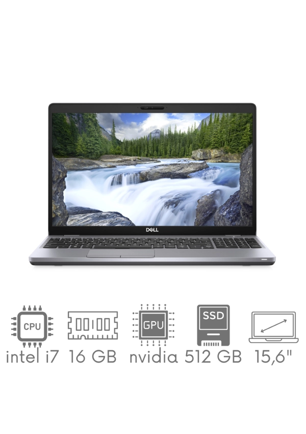 Dell Latitude 5511 (5510) i7-10850H 16GB 512GB SSD 15,6" FHD 1920x1080 Geforce MX250 2GB WiFi BT Kam Win11Pro GW12mc