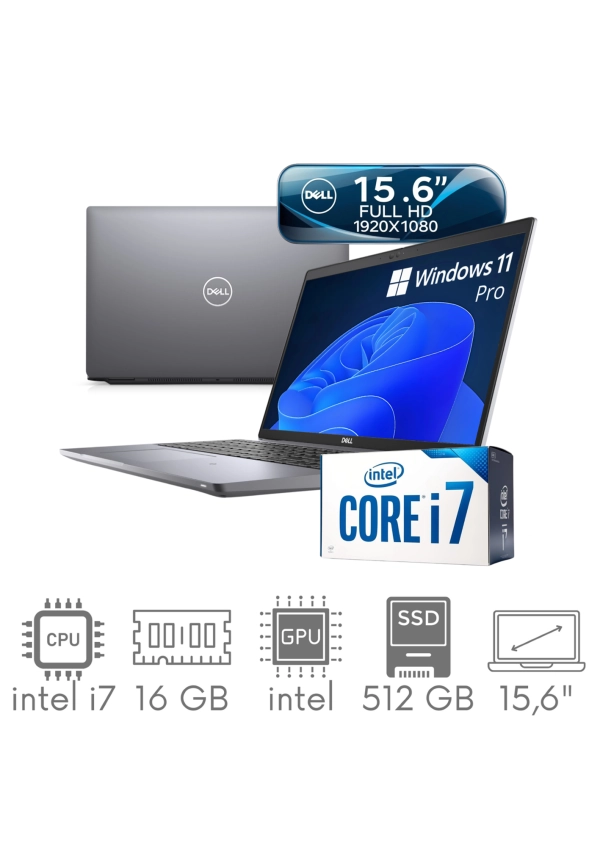 Dell Latitude 5520 i7-1165G7 16GB 512GB SSD 15,6" Full HD 1920x1080 Intel IRIS Xe WiFi BT Kam Win11Pro GW12mc