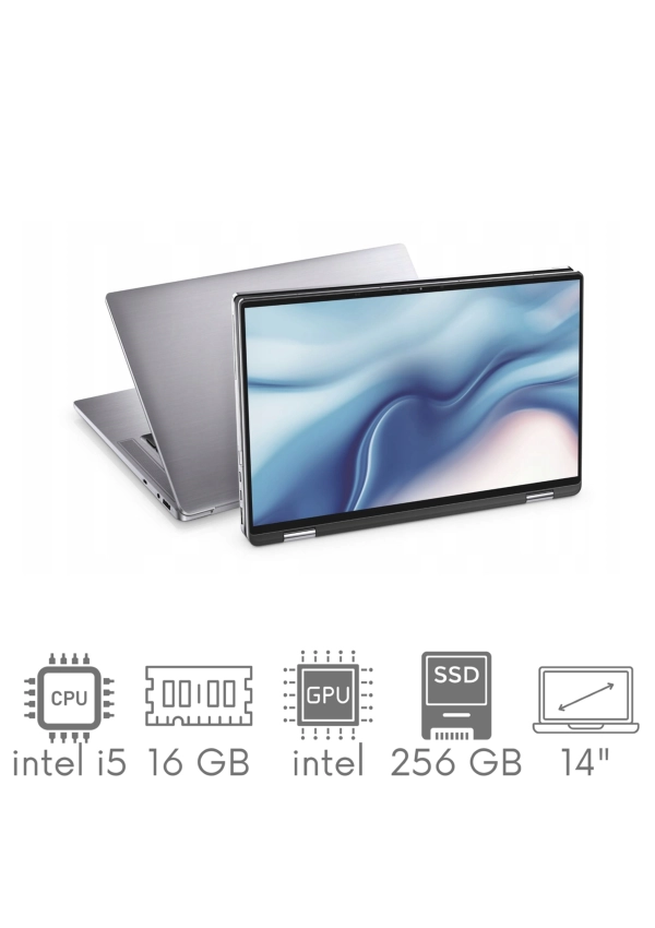 2w1 Dell Latitude 9410 i5-10310U 16GB 256SSD 14" FHD 1920x1080 x360 WiFi BT Kam Win11Pro GW12mc