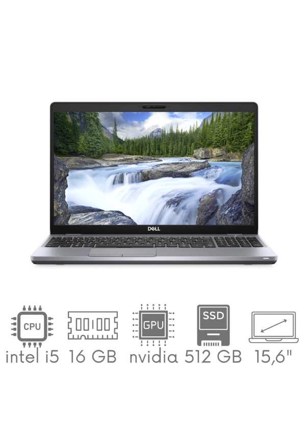 DELL Precision 3540 i5-8365U 16GB 512 SSD 15,6" FHD 1920x1080 AMD Radeon Pro WX2100 2GB WiFi BT KAM Win10Pro GW12mc