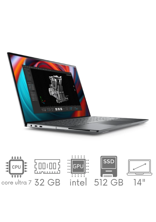 Stacja Robocza DELL Precision 5490 Ultra 7 165H 32GB 512 SSD 14" FHD+ 1920x1200 WiFi BT KAM Win11Pro Gw12Mc